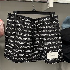 Calvin Klein logo swim trunks